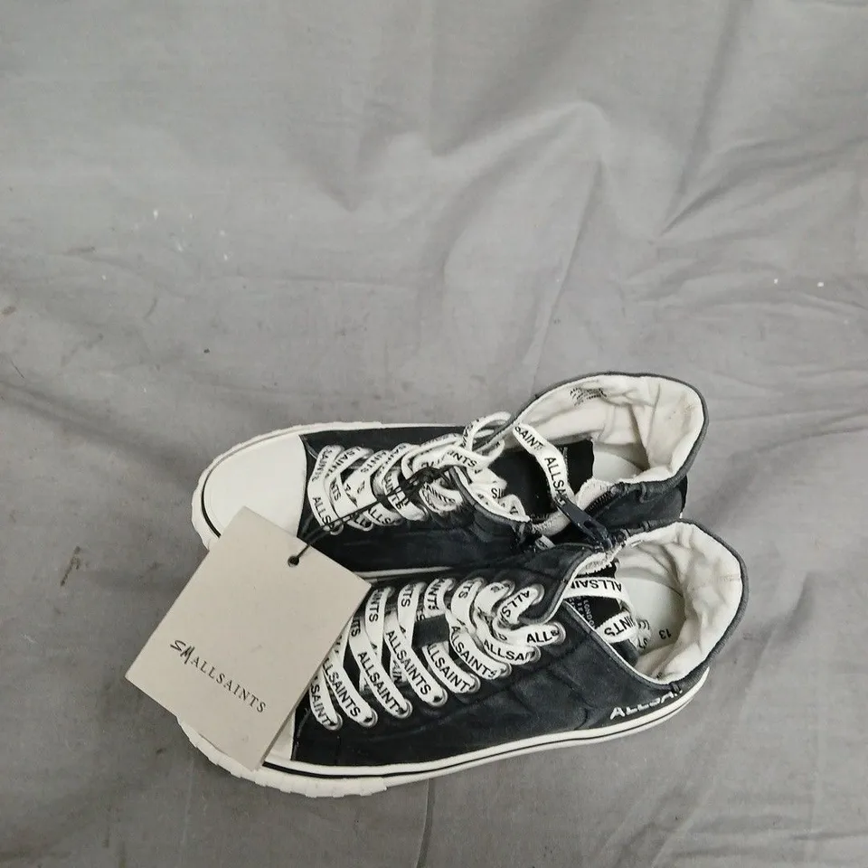 SMALLSAINTS BLACK TRAINERS WITH WHITE SOLE SIZE 13 