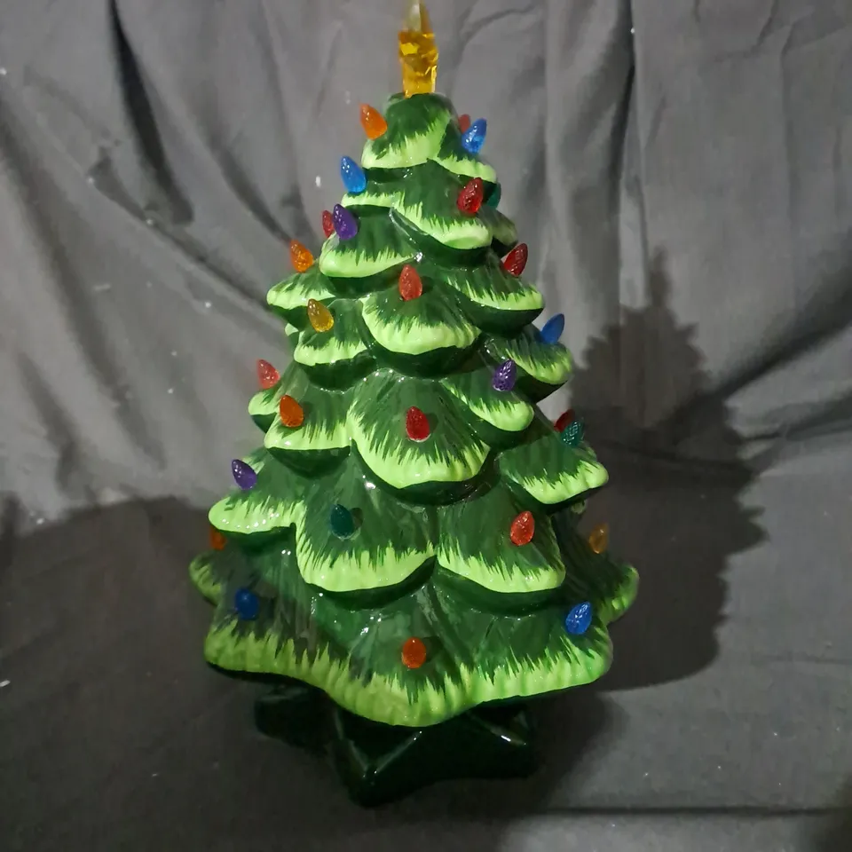 DECORATIVE FESTIVE LIGHT-UP TREE ORNAMENT