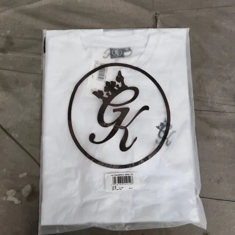 BAGGED GYMSHARK FUNDAMENTAL JERSEY TEE IN WHITE - MEDIUM