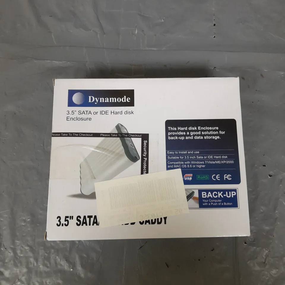 APPROXIMATELY 10 BOXED DYNAMODE 3.5" SATA/IDE HARD DRIVE ENCLOSURES 
