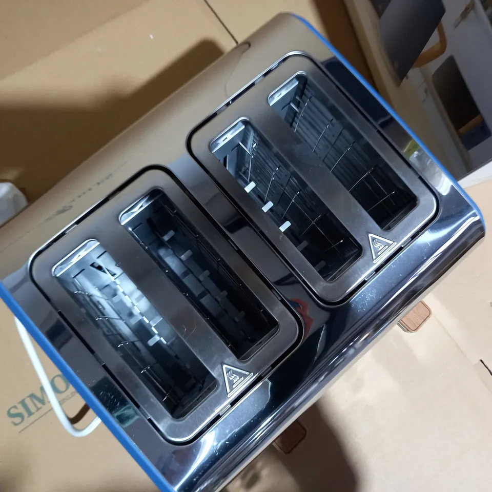 SWAN NORDIC 4 SLICE TOASTER BLUE