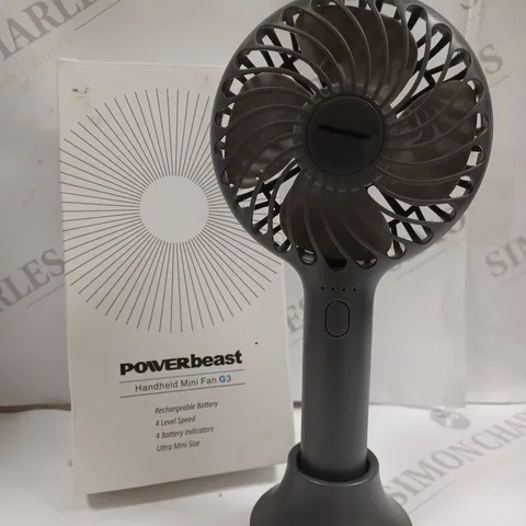 BOXED POWERBEAST HANDHELD MINI FAN G3 