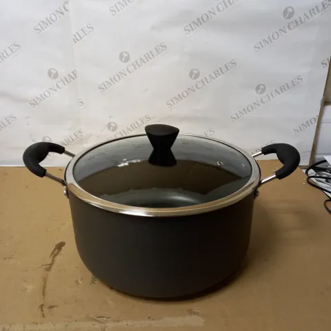 ZINEL 4154 HARD ANODISED NON-STICK CASSEROLE, GREY, 28 CM