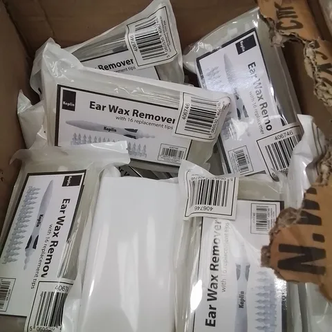 BOX CONTAINING LARGE AMOUNT OF BRAND NEW KEPLIN EAR WAX REMOVAL KITS