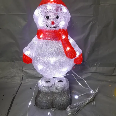 SNOWMAN WITH STRIPEY LEGS OUTDOOR CHRISTMAS LIGHT