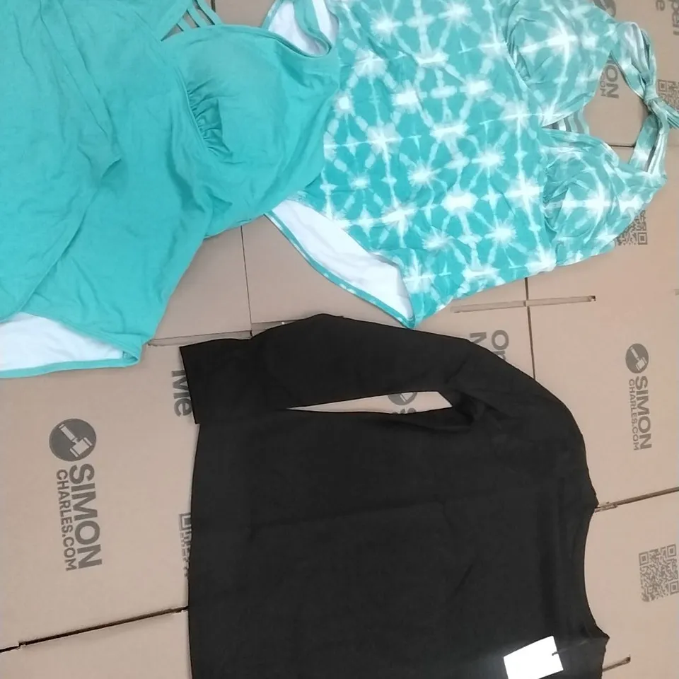 PALLET OF BRAND NEW WOMENS QUALITY DESIGNER CLOTHES APPROXIMATELY 120 TO INCLUDE; SWIM SUITS, TOPS, DRESSES, SKIRTS