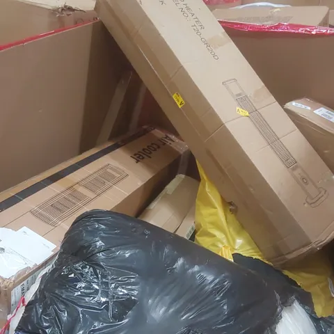 PALLET CONTAINING A LARGE QUANTITY OF ASSORTED ITEMS INCLUDING: PATIO HEATER, AIR COOLER, STEAM CLEANER ECT