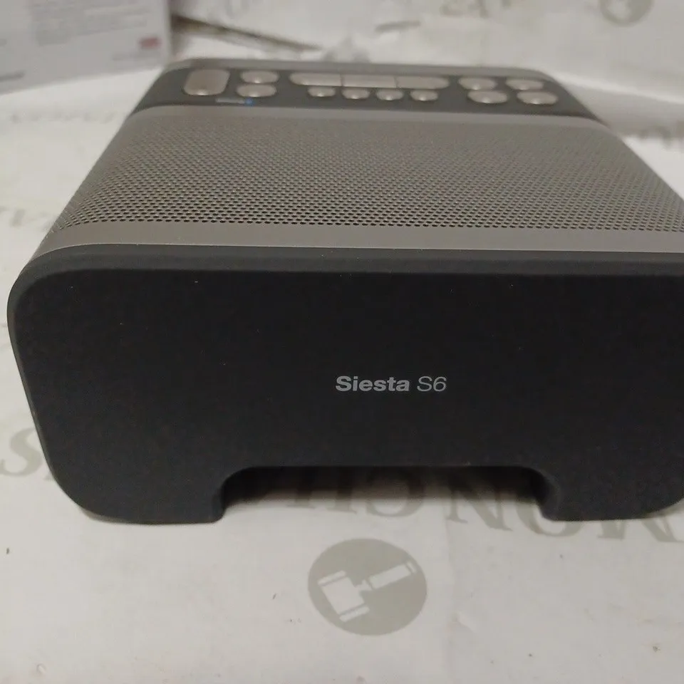 PURE SIESTA S6 DAB/DAB+/FM BLUETOOTH BEDSIDE CLOCK RADIO, GRAPHITE