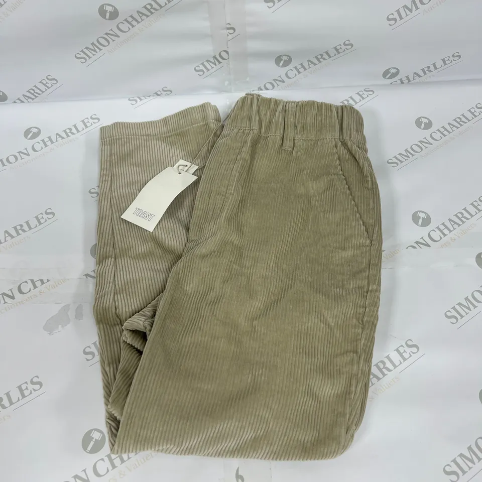 TOAST GABI CORD PULL ON TROUSERS IN CONCRETE SIZE 10