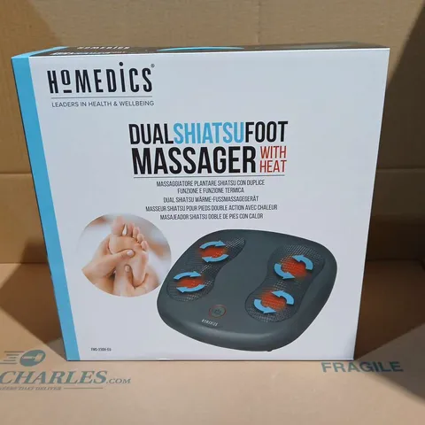 LOT OF 4 BOXED HOMEDICS DUAL SHIATSU FOOT MASSAGERS WITH HEAT