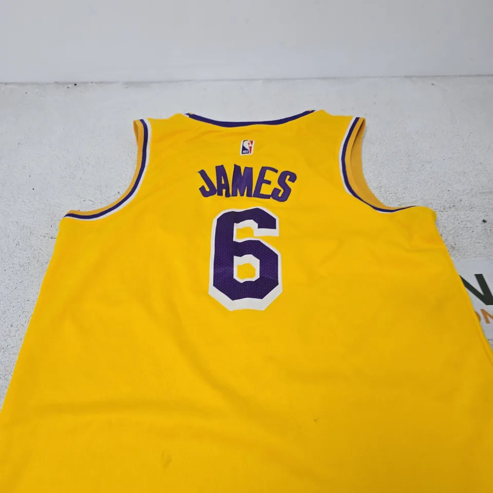 NIKE LOS ANGELES LAKERS REPLICA BASKETBALL JERSEY – JAMES #6 - SIZE UNSPECIFIED