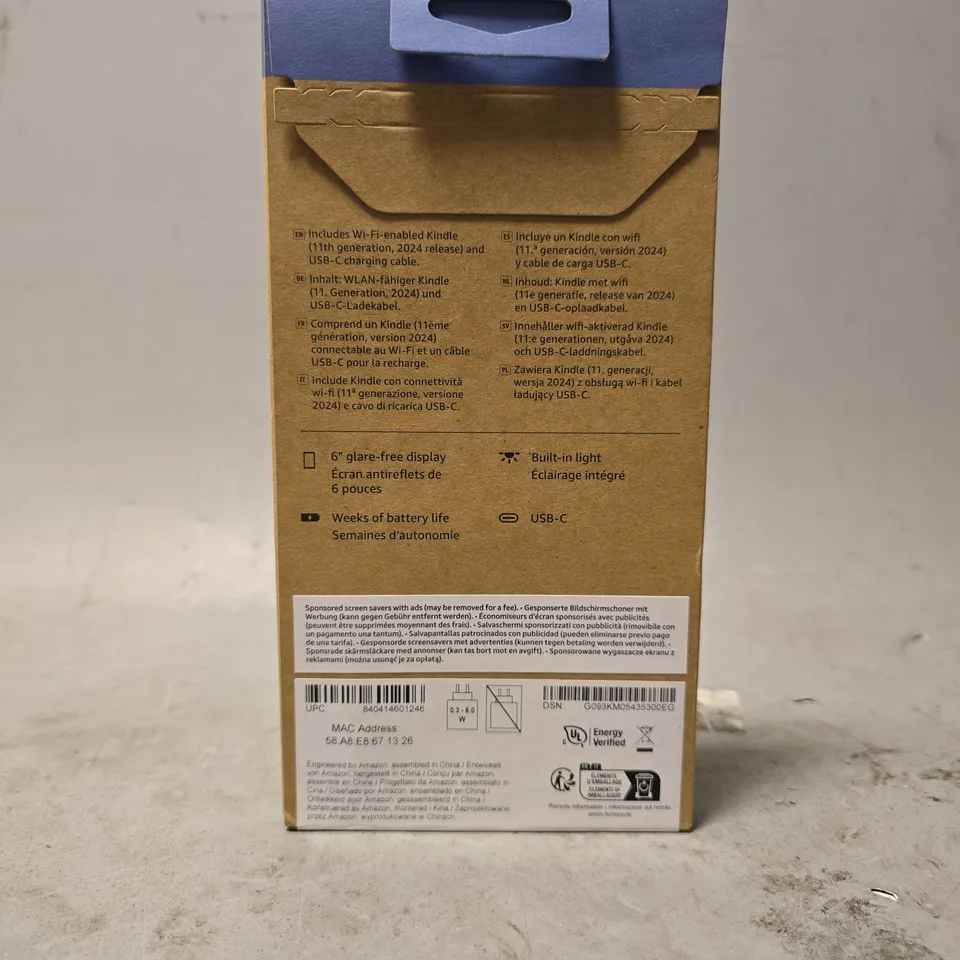 SEALED AMAZON KINDLE GEN 11 BLACK 