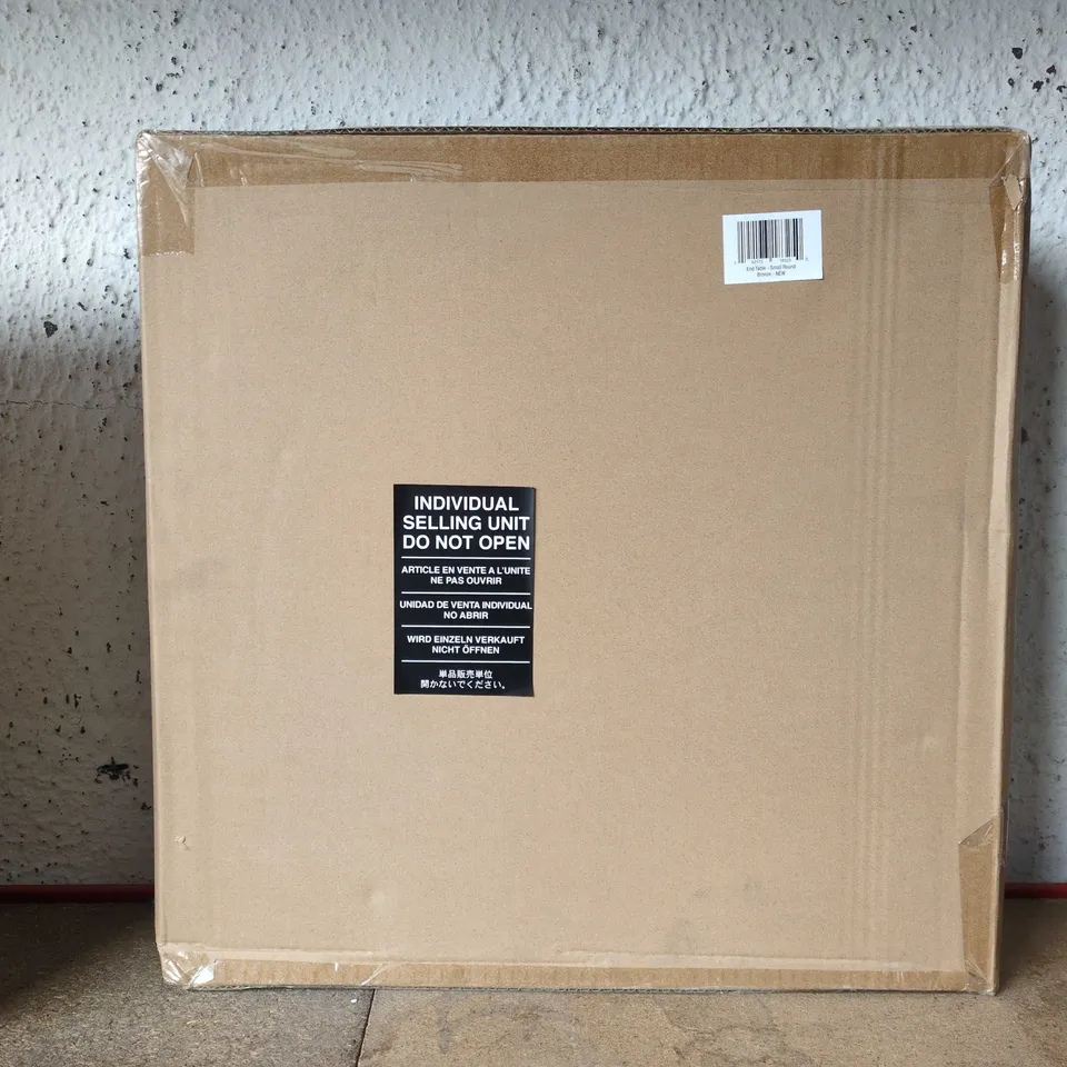 BOXED AND SEALED END TABLE – SMALL ROUND BRONZE – NEW