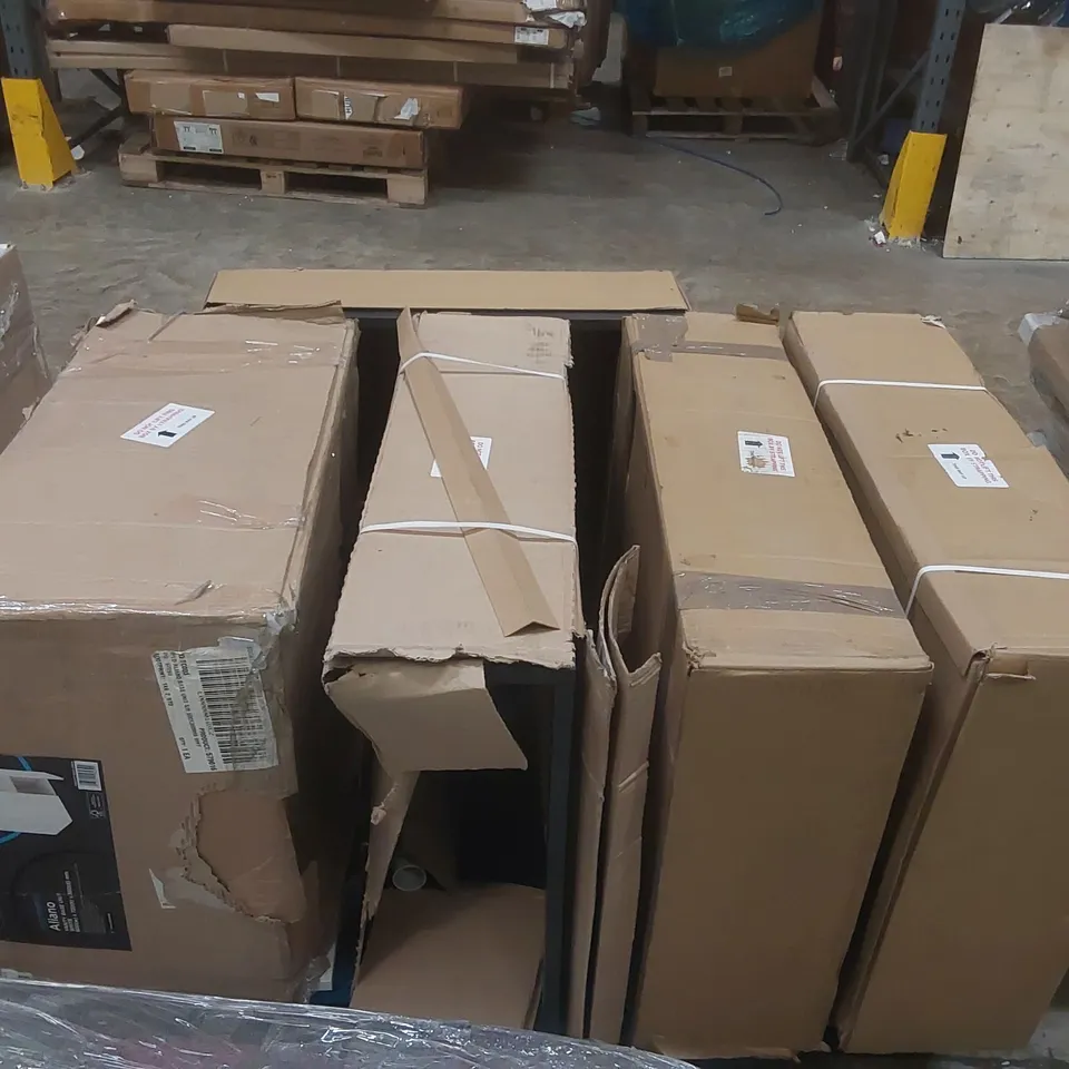 PALLET CONTAINING ASSORTED BATHROOM CABINET PARTS ECT