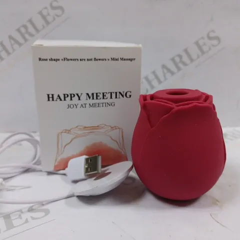BOXED HAPPY MEETING ROSE SHAPE MINI MASSAGER