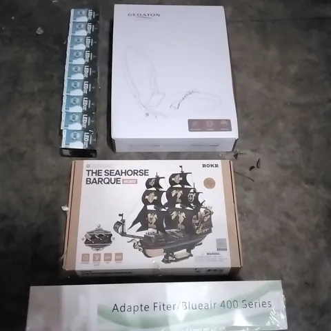PALLET OF HOUSEHOLD ITEMS TO INCLUDE TOILET SEAT, LIGHT BULBS LED 6W, THE SEAHORSE BARQUE, ADAPTE FITER BLUEAIR 400 SERIES AND OTHER ASSORTED ITEMS...