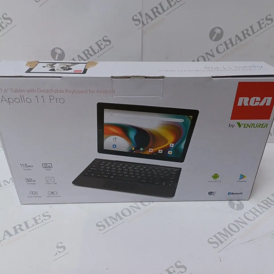 BRAND NEW BOXED VENTURER APOLLO 11 PRO 11.6” TABLET WITH DETACHABLE KEYBOARD- 32 GB