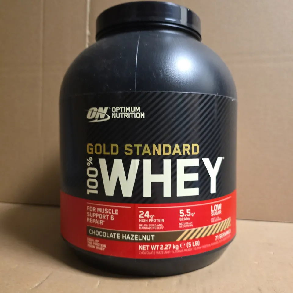 OPTIMUM NUTRITION GOLD STANDARD 100% WHEY PROTEIN POWDER – CHOCOLATE HAZELNUT, 2.27 KG (5 LB)