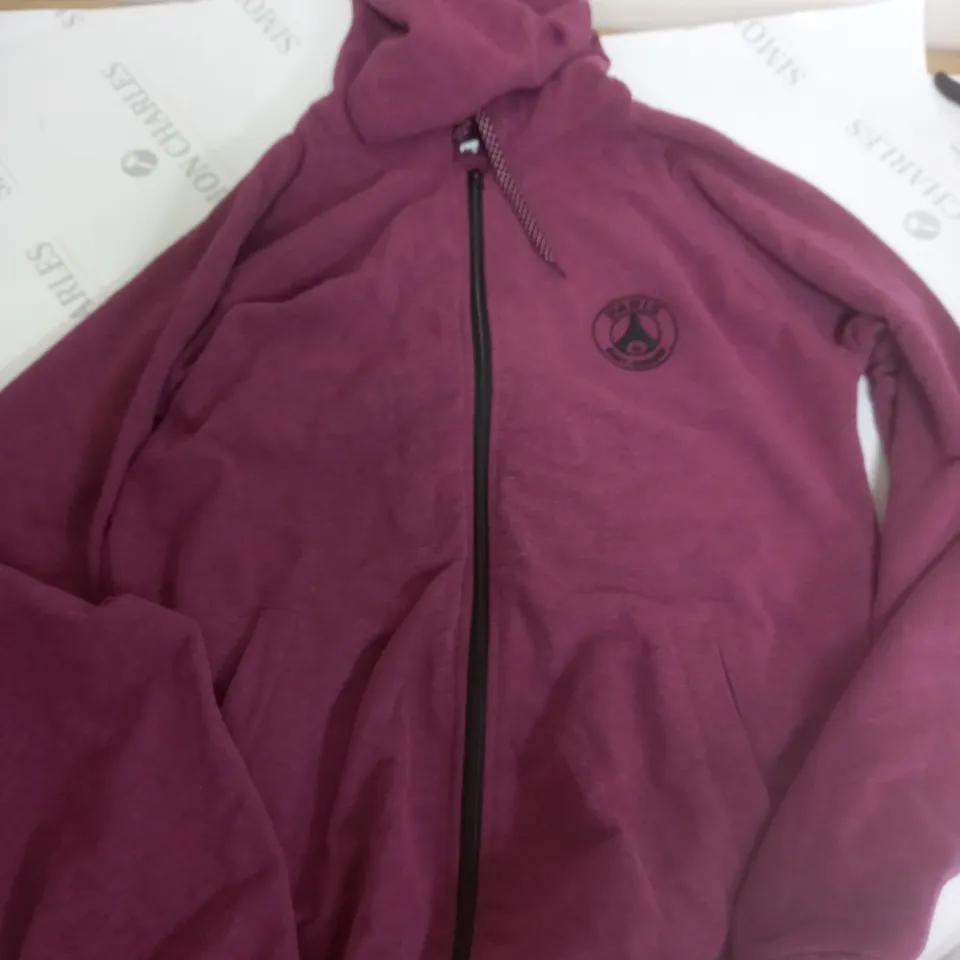 PARIS SAINT GERMAN ZIP UP MAROON HOODIE - M