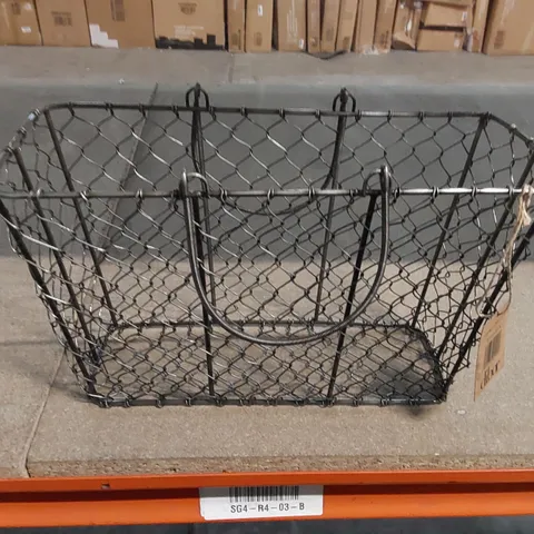 BOXED MESH MULTI-USE STORAGE WITH HANDLE METAL BASKET