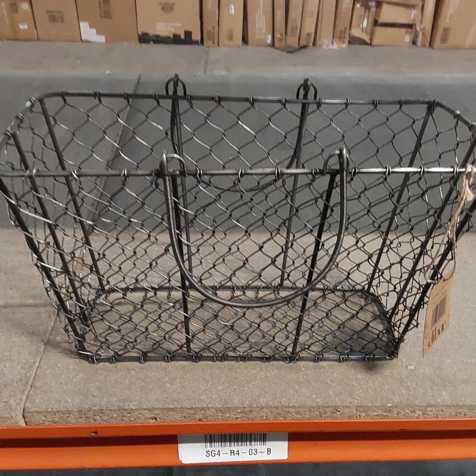 BOXED MESH MULTI-USE STORAGE WITH HANDLE METAL BASKET