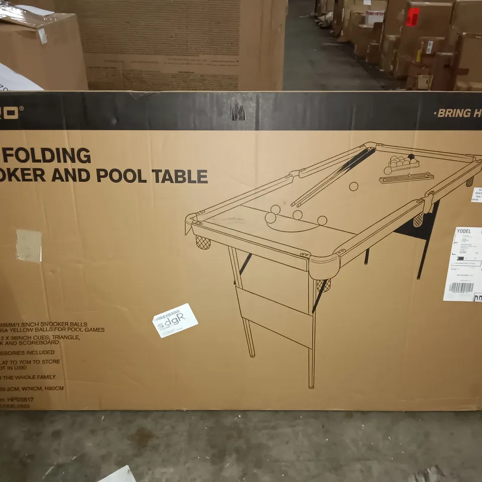 BOXED HY-PRO 4FT6IN SNOOKER AND POOL TABLE RRP £99.99