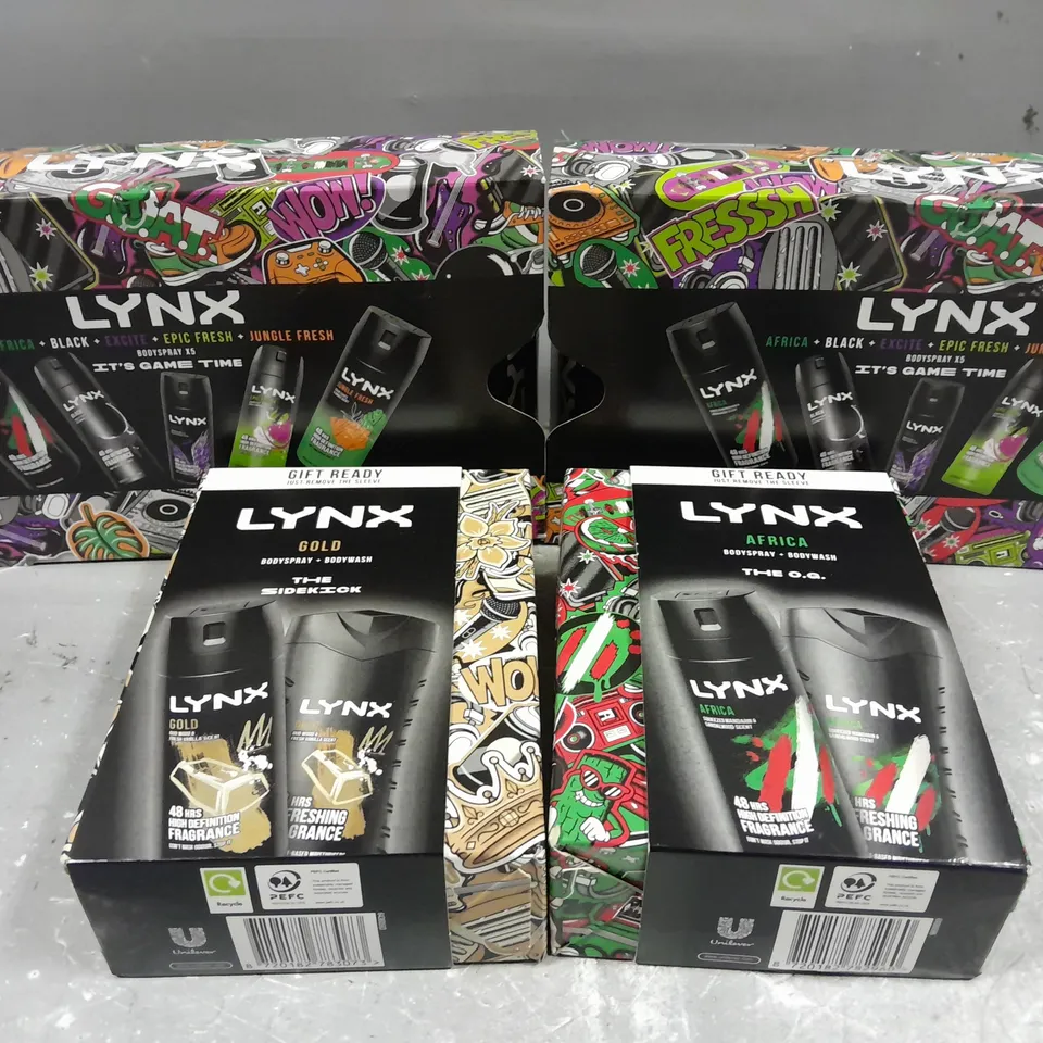 4 ASSORTED LYNX GIFT SETS 