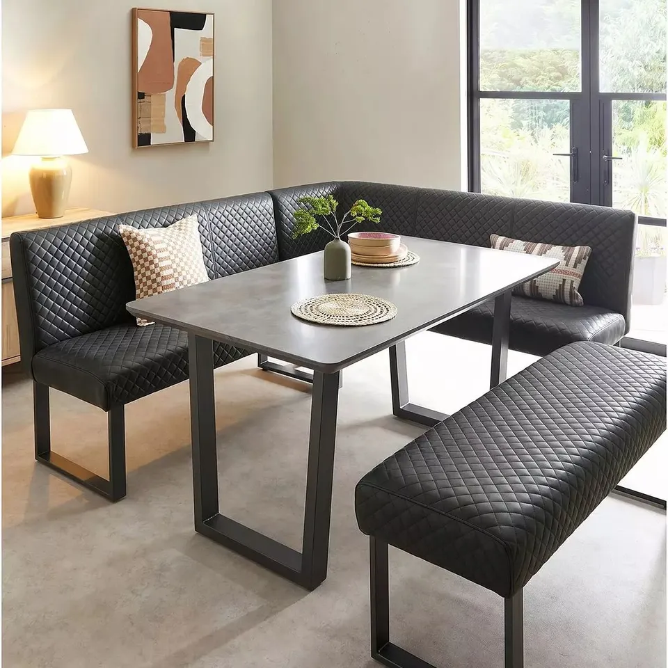 BOXED BROMLEY CORNER DINING BENCH SET (2 BOXES)