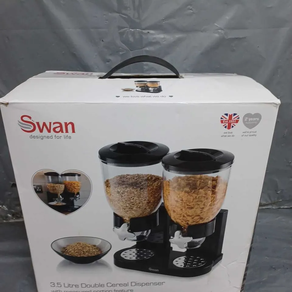 BOXED SWAN 3.5L DOUBLE CEREAL DISPENSER