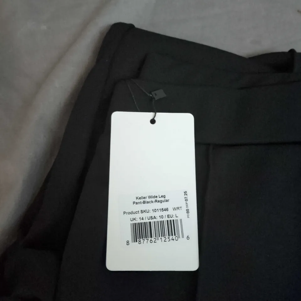 SAINT + SOFIA KELLER WIDE LEG PANT – BLACK – UK 14