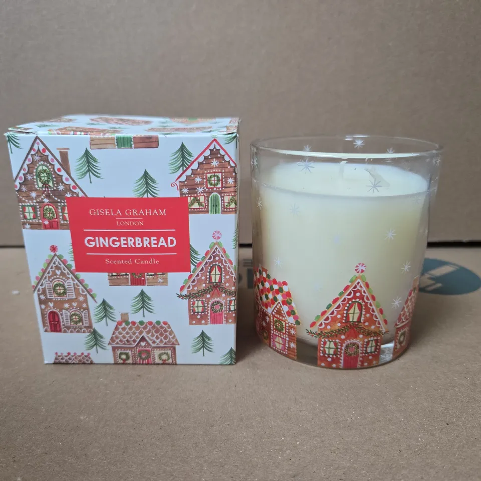 BOX OF APPROX 24 GISELA GRAHAM LONDON GINGERBREAD SCENTED CANDLES 