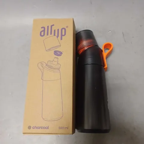 BOXED AIR UP BOTTLE IN CHARCOAL 600ML