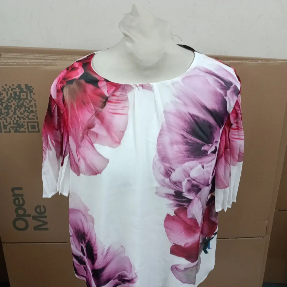 KALEIDOSCOPE FLORAL TOP - SIZE 14