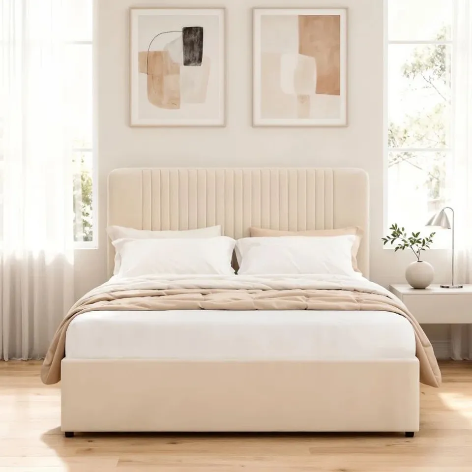 BOXED MELROSE OTTOMAN LIFT UP STORAGE BED (2 BOXES)