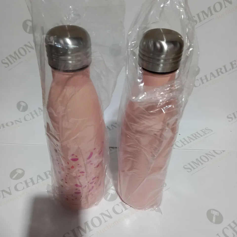 OUTLET SET OF 2 500ML STAINLESS STEEL WATER BOTTLES