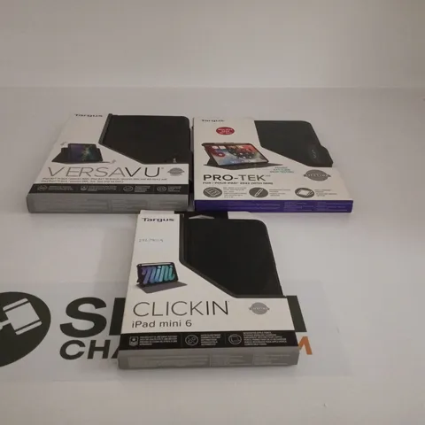 BOX OF APPROXIMATELY 8 ASSORTED TARGUS TABLET COVERS APPLE SAMSUNG