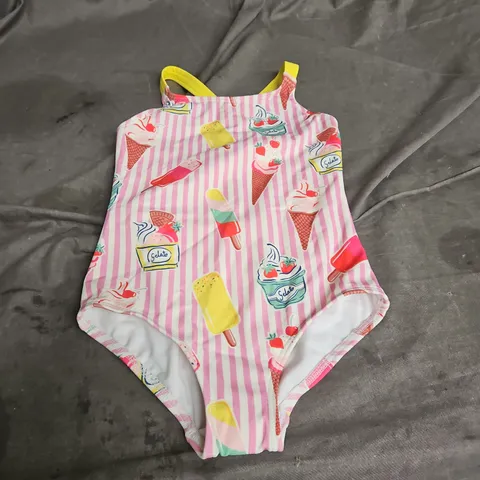 MINI BODEN SWIMSUIT IN PINK STRIPE ICE CREAM SIZE 3-4YRS