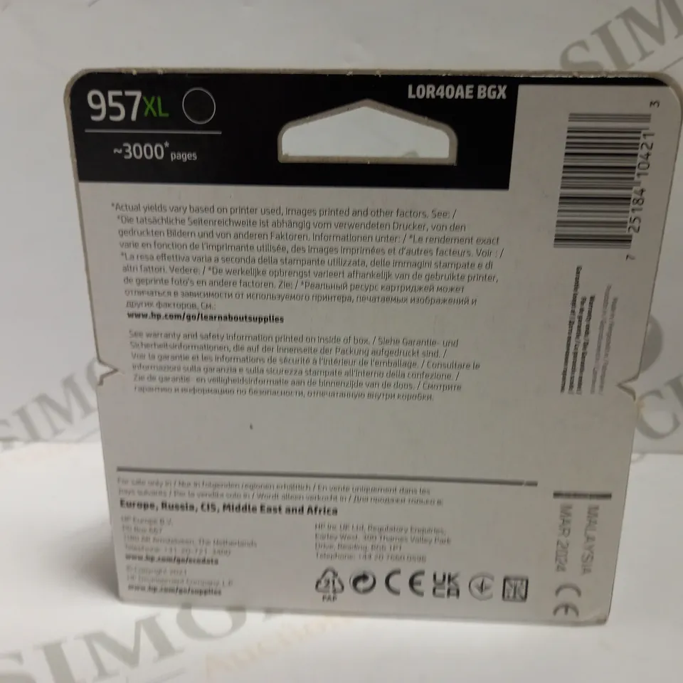 HP 957XL EXTRA HIGH CAPACITY BLACK INK CARTRIDGE