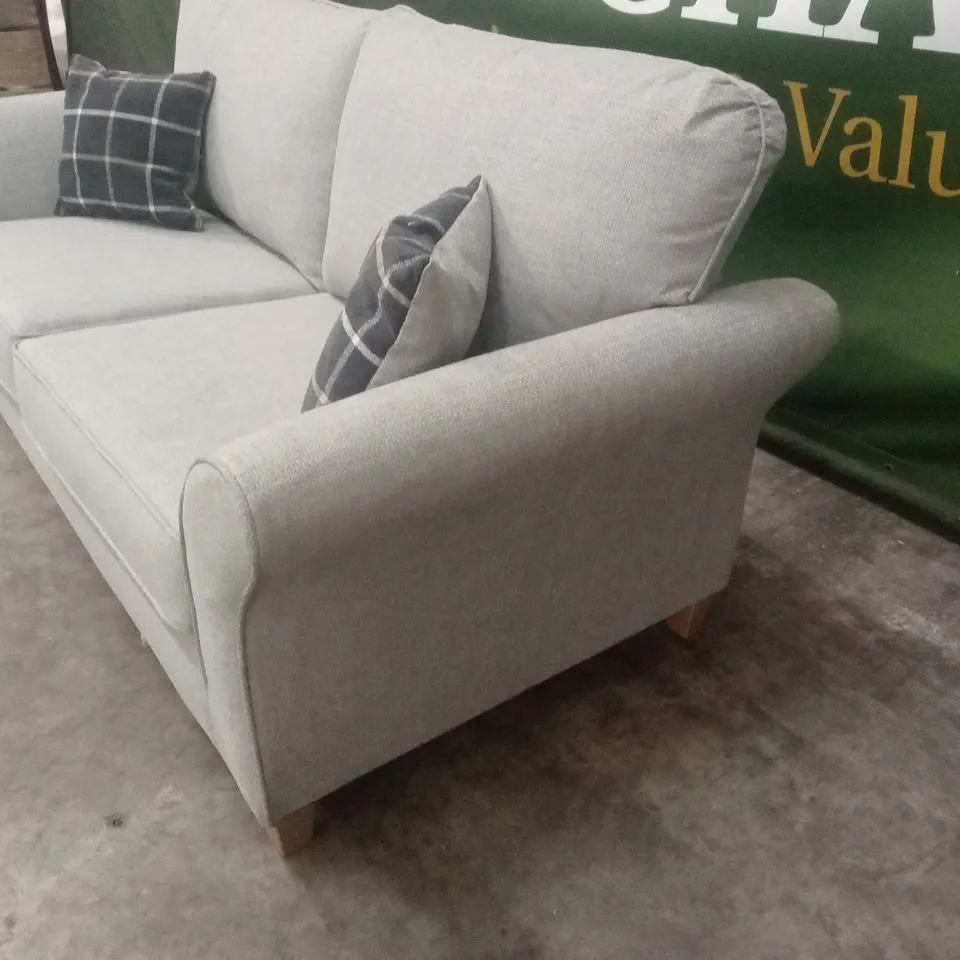 ALSOP 3 SEATER FABRIC SOFA - SILVER RRP £799
