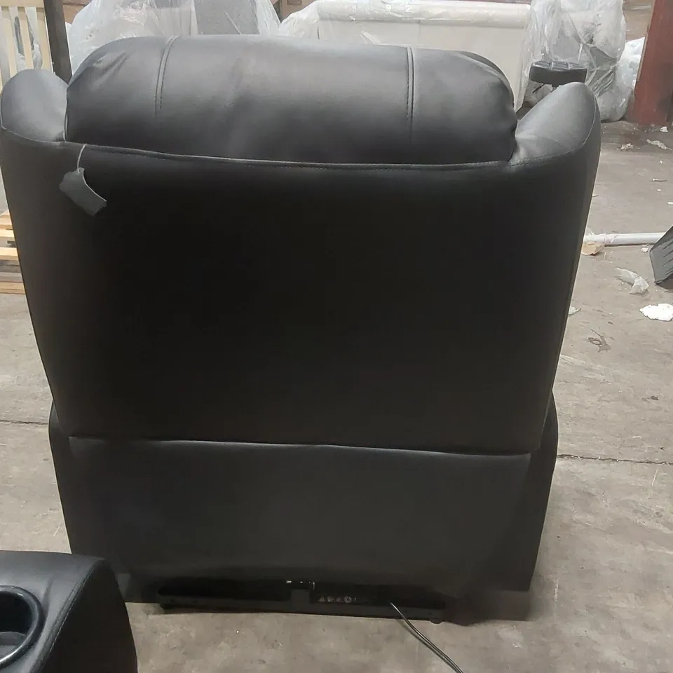 QUALITY DESIGNER FAUX LEATHER ELECTRIC RECLINER ARMCHAIR