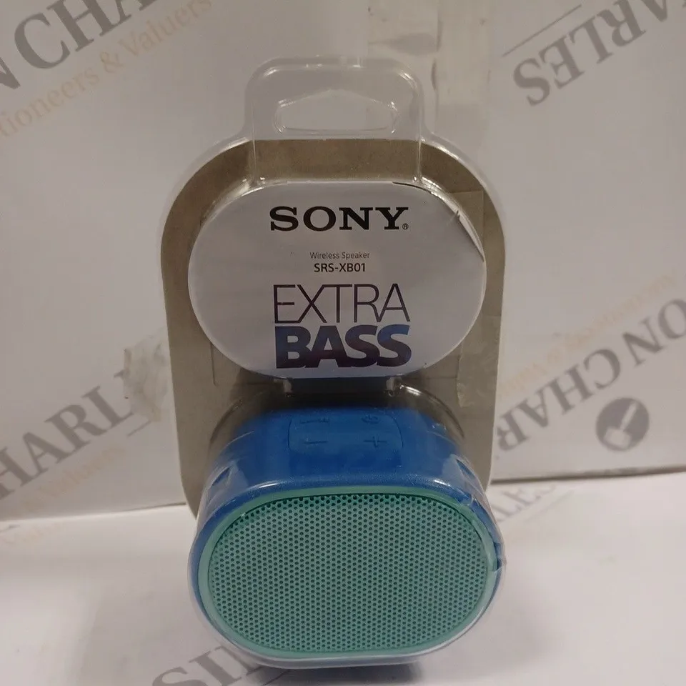 SONY SRS-XB01 PORTABLE WATER RESISTANT WIRELESS BLUETOOTH SPEAKER
