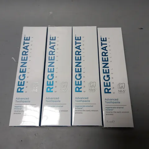 LOT OF 4 SEALED REGENERATE 75ML ADVANCED TOOTHPASTES