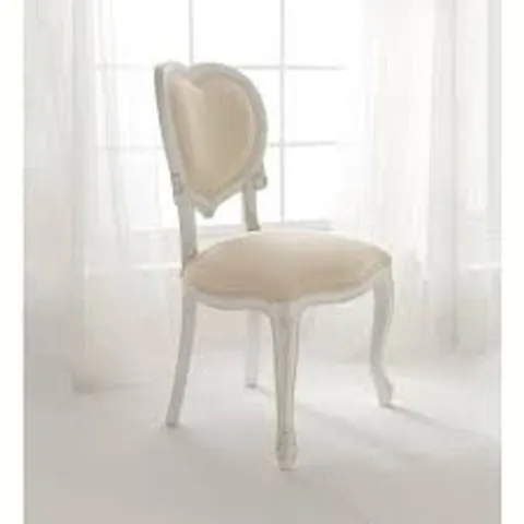BRAND NEW BOXED HOMES DIRECT 365 PARIS ANTIQUE FRENCH STYLE CHAIR - CREAM