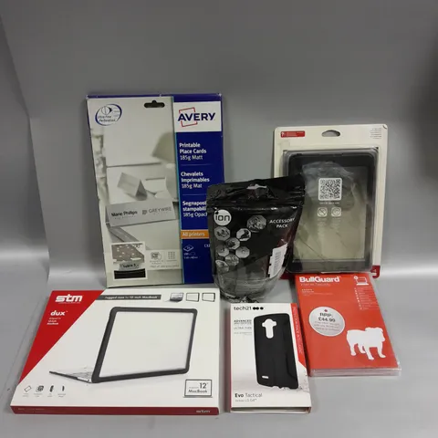 APPROXIMATELY 25 ASSORTED ELECTRICAL/HOUSEHOLD PRODUCTS TO INCLUDE RUGGED MAC BOOK CASE, ION ACCESSORY, BULL GUARD INTERNET SECURITY ETC