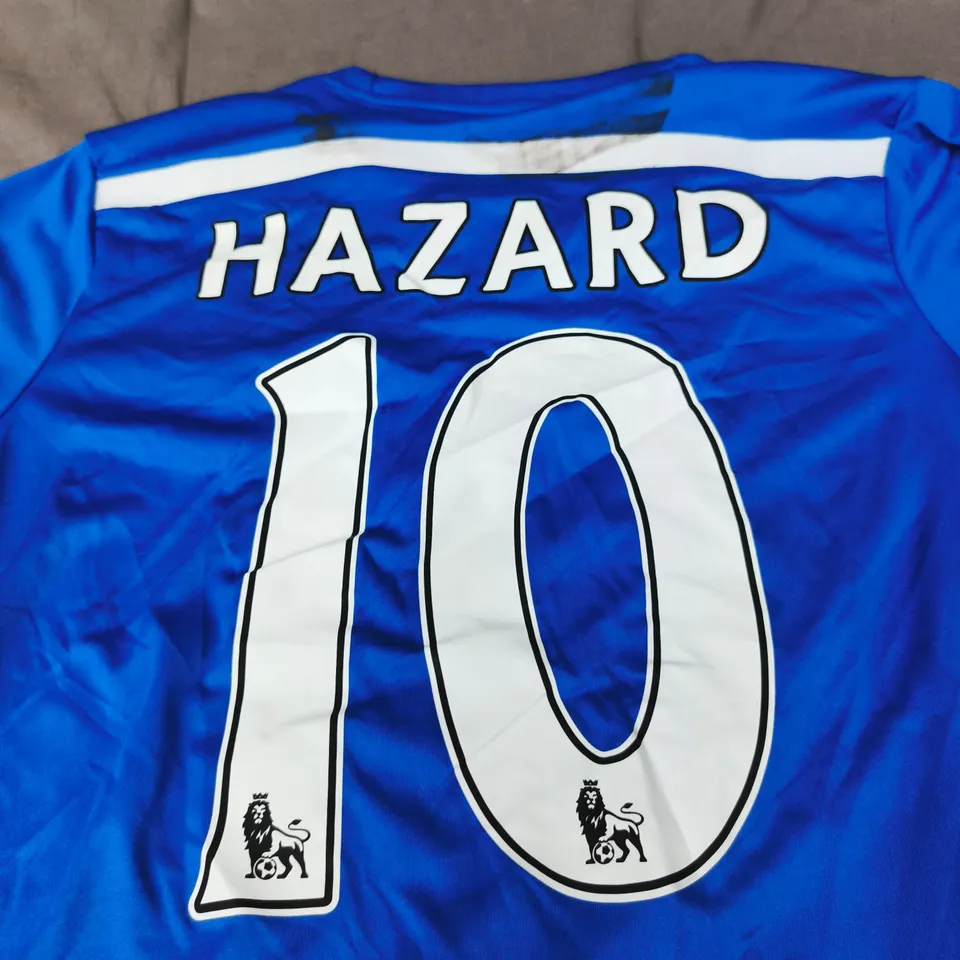 CHELSEA FC ADIDAS FOOTBALL SHIRT - HAZARD 10 - SIZE S