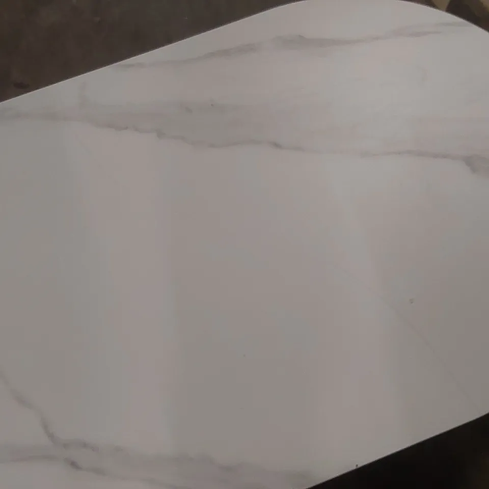 DANETTI OVAL FAUX MARBLE TOP COFFEE TABLE 