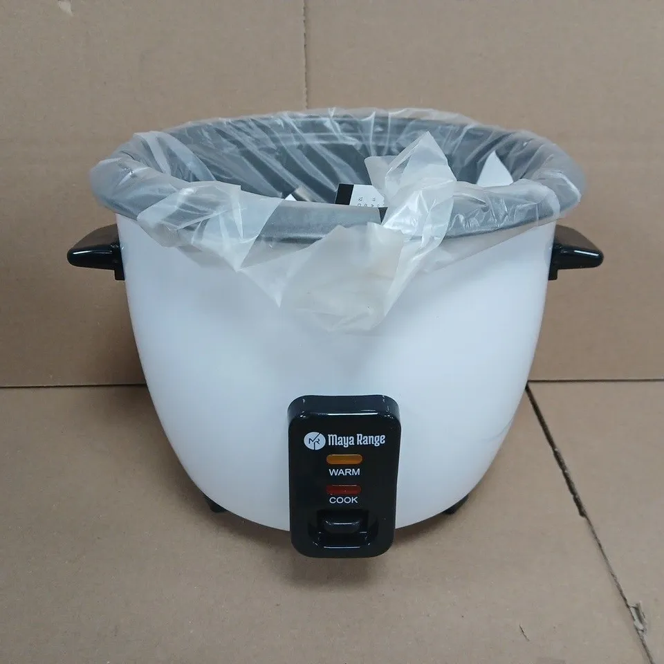 BOXED MAYA RANGE RICE COOKER MR-1007, 400W, 1.0L IN WHITE