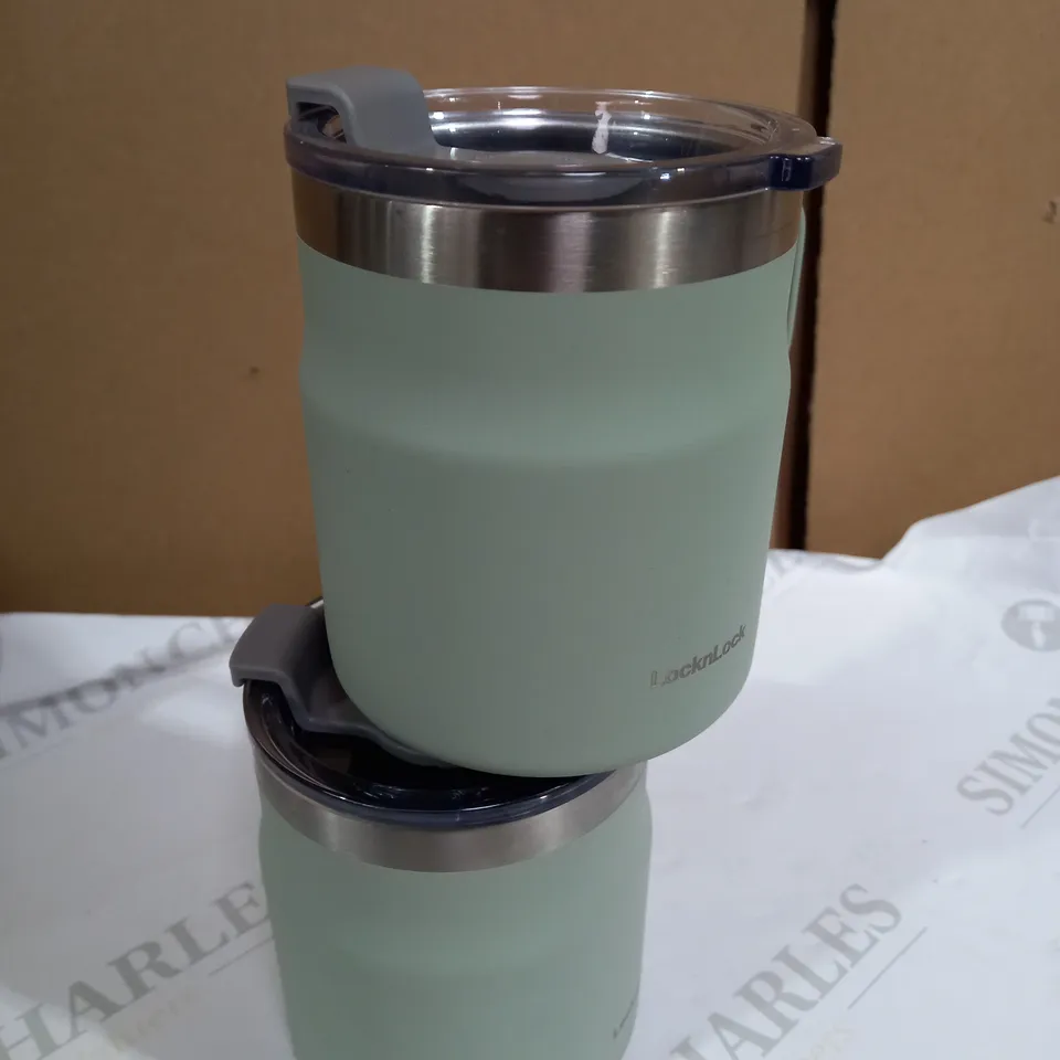 LOCK N LOCK SET OF INSUATED STAINLESS STEEL MUGS