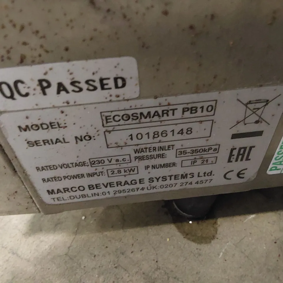 MARCO ECOSMART ELECTRIC WATER HEATER PB10