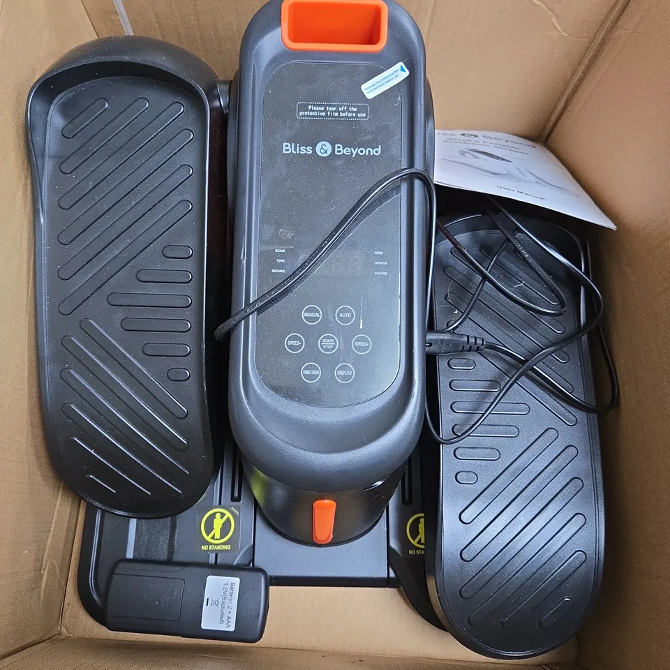 BOXED BLISS & BEYOND STEPFIT PORTABLE ELECTRONIC STEPPER IN BLACK